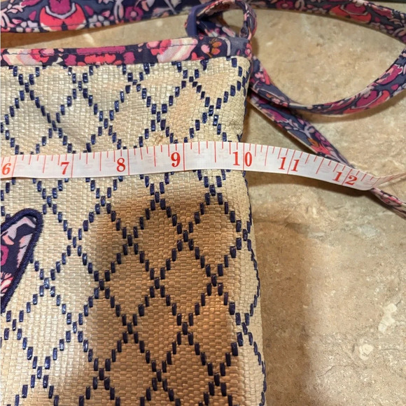 Vera Bradley Blue and Pink Crossbody Bag with Adjustable Strap - Picture 10 of 11